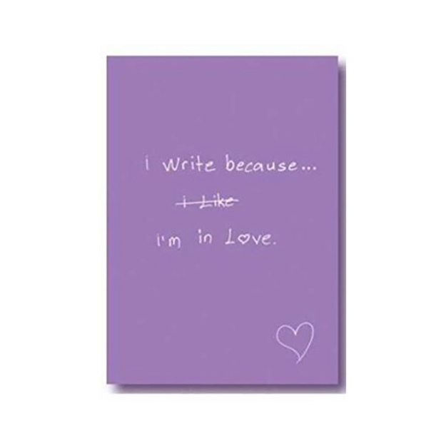 Picture of Deffter I Write Because I Am In Love Sert Kapaklı 96 Yaprak Çizgili  Defter