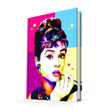 Deffter Pop Art Audrey Hepbourn Sert Kapak 96 Yaprak Çizgili Defter detaylarını göster Deffter Pop Art Audrey Hepbourn Sert Kapak 96 Yaprak Çizgili Defter resmi
