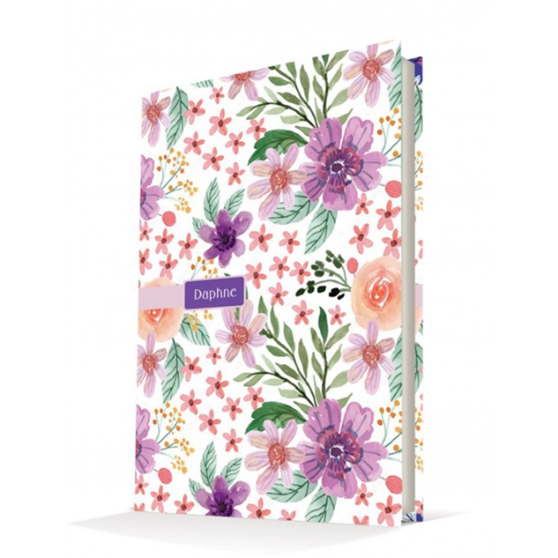 Picture of Deffter Daphne Purple Spring Sert Kapaklı 96 Yaprak Çizgisiz Defter