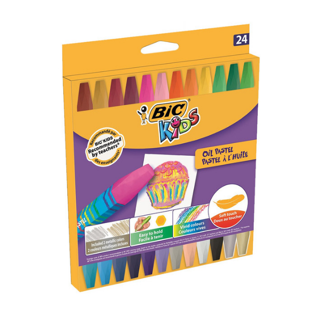 Picture of Bic Kids Karton Kutu 24 Renk Pastel Boya