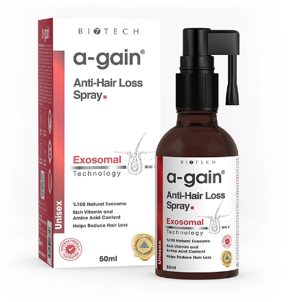 A-gain Saç Dökülmesi Karşıtı Besleyici Hızlı ve Güçlü Uzamaya Yardımcı Sprey 50 ml Unisex detaylarını göster A-gain Saç Dökülmesi Karşıtı Besleyici Hızlı ve Güçlü Uzamaya Yardımcı Sprey 50 ml Unisex resmi