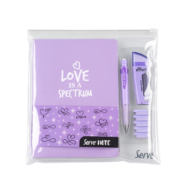 Picture of Serve Note Deep Eraser Steps Love Is A Spectrum 4lü Okul Seti - Lavanta