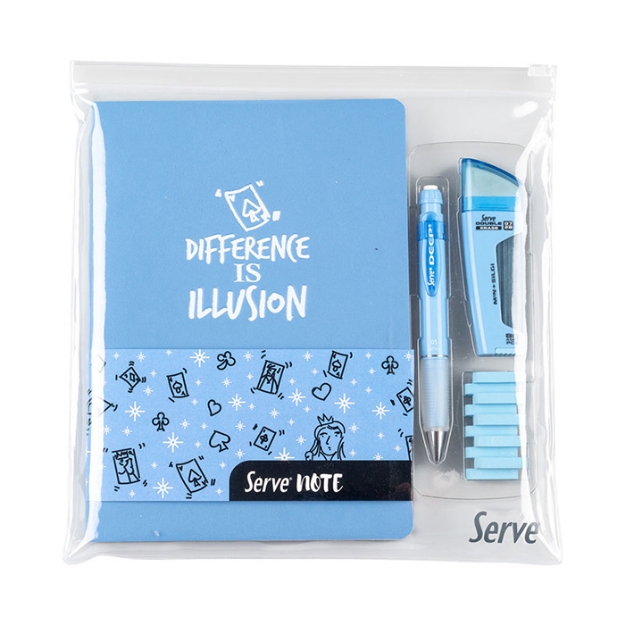 Picture of Serve Note Deep Eraser Steps Difference Is Illusion 4lü Okul Seti - Mavi