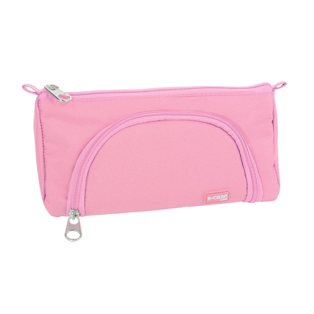 Picture of Serve S-Case SV-SCM Polyester Üçgen Fermuarlı Pastel Pembe Çanta