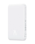 Picture of Baseus MgSafe Mini Slim & Compact 20W 5.000 mAh Kablosuz Şarjlı Fast Charge Powerbank Beyaz