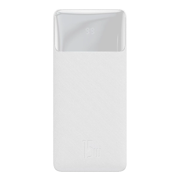 Picture of Baseus Bipow Overseas Edition Dijital Ekranlı 15W 10.000 mAh Powerbank Beyaz