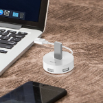 Picture of Baseus Airjoy Round Box USB Hub Beyaz