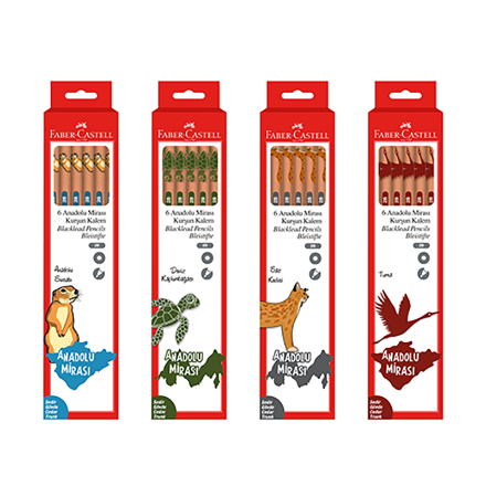 Faber-Castell Anadolu Mirası Hayvanlar 6lı 2B Kurşun Kalem detaylarını göster Faber-Castell Anadolu Mirası Hayvanlar 6lı 2B Kurşun Kalem resmi