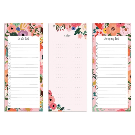 Fabooks 3 lü Bloknot Seti Çiçekli (To-Do List - Market List - Notes) detaylarını göster Fabooks 3 lü Bloknot Seti Çiçekli (To-Do List - Market List - Notes) resmi