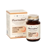 Picture of PharmaBor7 Curcumin Piperine ve Bor İçeren 60 Kapsül Gıda Takviyesi