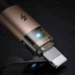 Picture of Mcdodo CA-6911 USB To Lightning Şeffaf Işıklı Şarj ve Data Kablosu Gold