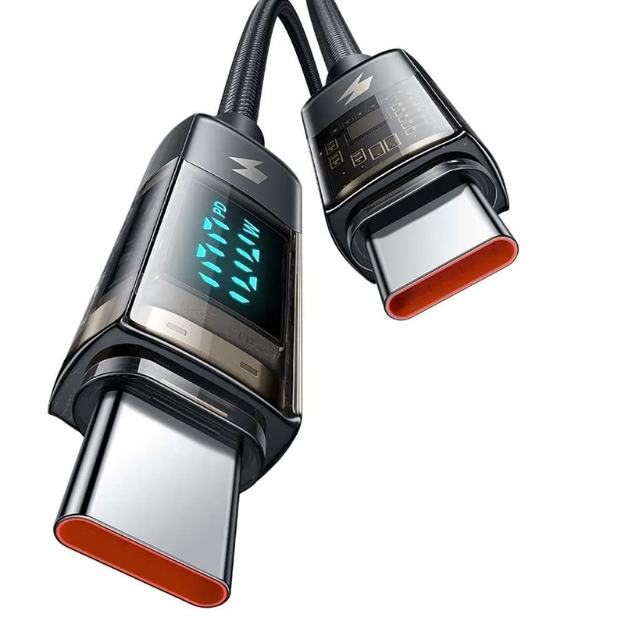 Picture of Mcdodo CA-3610 100W 1.2M Type-C To Type-C Dijital Ekranlı Power Off Hızlı Şarj ve Data Kablosu Siyah