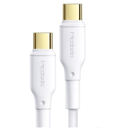 Mcdodo CA-8350 100W 5A 1.2M Type-C To Type-C Süper Hızlı Şarj ve Data Kablosu Beyaz detaylarını göster Mcdodo CA-8350 100W 5A 1.2M Type-C To Type-C Süper Hızlı Şarj ve Data Kablosu Beyaz resmi