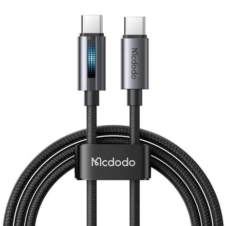Mcdodo CA-5740 1.2M PD 100W Type-C To Type-C Işıklı Hızlı Şarj ve Data Kablosu Siyah detaylarını göster Mcdodo CA-5740 1.2M PD 100W Type-C To Type-C Işıklı Hızlı Şarj ve Data Kablosu Siyah resmi