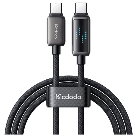 Mcdodo CA-4250 1.2M 100W Type-C To Type-C Göstergeli Hızlı Şarj ve Data Kablosu Siyah detaylarını göster Mcdodo CA-4250 1.2M 100W Type-C To Type-C Göstergeli Hızlı Şarj ve Data Kablosu Siyah resmi