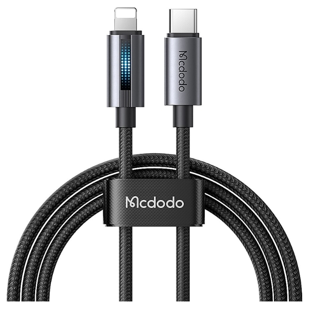 Picture of Mcdodo Ca-5710 36W 1.2M Type-C To Lightning Işıklı Hızlı Şarj ve Data Kablosu Siyah