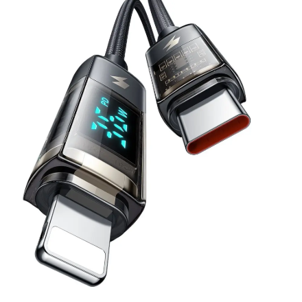 Mcdodo CA-3600 1.2M Type-C To Lightning Dijital Ekranlı Şarj ve Data Kablosu Siyah detaylarını göster Mcdodo CA-3600 1.2M Type-C To Lightning Dijital Ekranlı Şarj ve Data Kablosu Siyah resmi