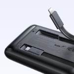 Picture of Mcdodo MC-0231 33W Type-C ve Lightning Kablolu Şarj Göstergel 10.000 Mah Powerbank Siyah