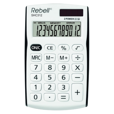 Rebell SHC-312BK BX 12 Hane Cep Hesap Makinesi detaylarını göster Rebell SHC-312BK BX 12 Hane Cep Hesap Makinesi resmi