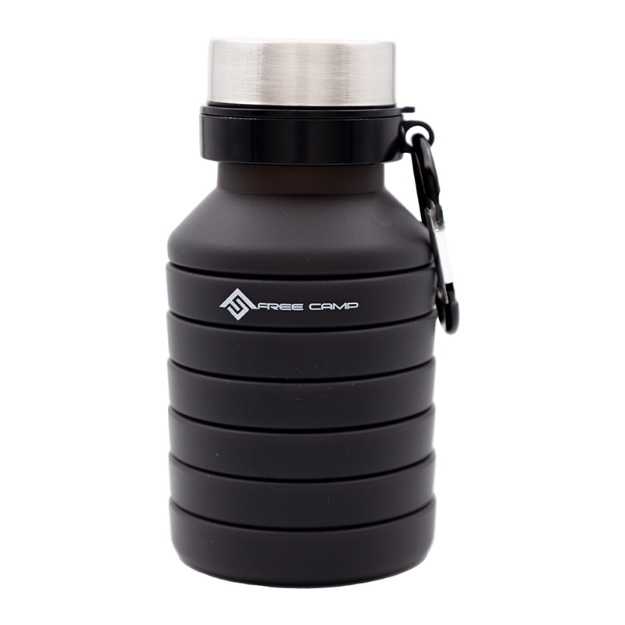 Picture of FreeCamp Karabinalı Katlanabilir 220Ml Matara Siyah