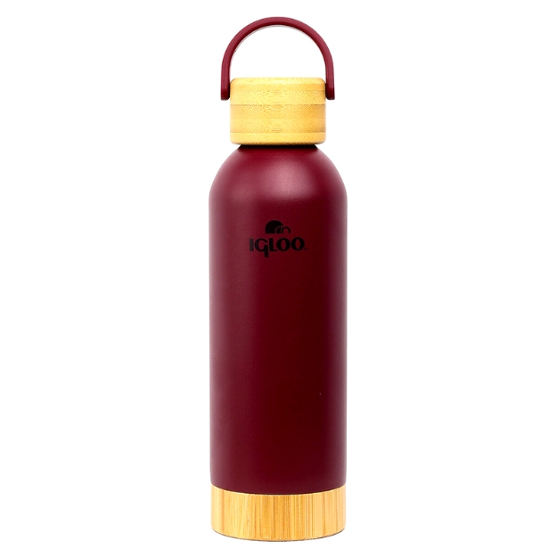 Picture of Igloo Hydrate Pro 500ml Bambu Taban ve Kapaklı Çelik Termos Bordo