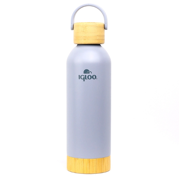 Picture of Igloo Hydrate Pro 500ml Bambu Taban ve Kapaklı Çelik Termos Duman Mavi