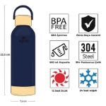 Picture of Igloo Hydrate Pro 500ml Bambu Taban ve Kapaklı Çelik Termos Lacivert