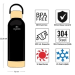 Picture of Igloo Hydrate Pro 500ml Bambu Taban ve Kapaklı Çelik Termos Siyah