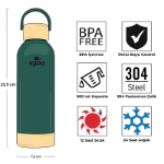 Picture of Igloo Hydrate Pro 500ml Bambu Taban ve Kapaklı Çelik Termos Yeşil