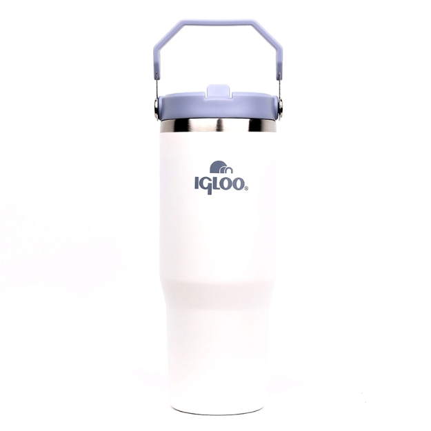 Picture of Igloo Powder 900ml Sızdırmaz Pipetli Ergonomik Kulplu Çelik Termos Mavi-Beyaz