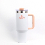 Picture of Igloo Stadler 1.2 Litre Pipetli/Pipetsiz Termo Mug Paslanmaz Çelik Sızdırmaz Kapaklı Termos Beyaz-Somon