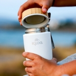 Picture of Igloo Bamboo Kapaklı Kaşıklı 500 ml Çelik Yemek Termosu Beyaz
