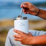Picture of Igloo Bamboo Kapaklı Kaşıklı 500 ml Çelik Yemek Termosu Beyaz