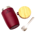 Picture of Igloo Bamboo Kapaklı Kaşıklı 500 ml Çelik Yemek Termosu Bordo