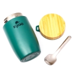 Picture of Igloo Bamboo Kapaklı Kaşıklı 500 ml Çelik Yemek Termosu Yeşil