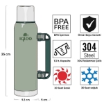 Picture of Igloo Legend 1.3 Litre Çekiç Desenli Bardak Kapaklı Klasik Termos