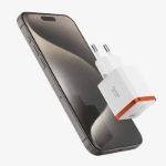 Picture of Spigen 30W USB-C Ultra Mini Samsung ve Iphone Uyumlu Akım Korumalı Hızlı Şarj Güç Adaptörü Turuncu-Beyaz