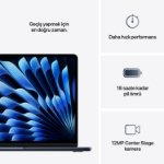 Picture of MacBook Air 13 inc M4 10CPU 10GPU 24GB 512GB MC6C4TU/A Gece Yarısı