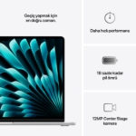 Picture of MacBook Air 15 inc M4 10CPU 10GPU 16GB 256GB MW1G3TU/A Gümüş