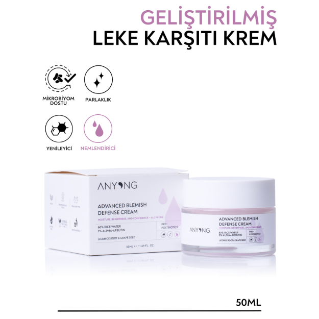 Picture of Anyong Geliştirilmiş Leke Karşıtı Aydınlatıcı Nemlendirici Krem 50 ml