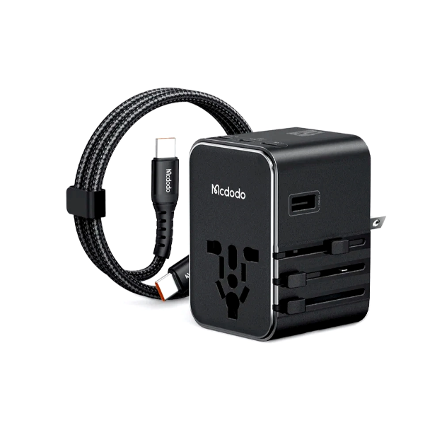 Picture of Mcdodo CP-6140 100W Universal Seyahat Adaptörü 3x USB-C + USB-A Type-C Kablolu Siyah