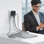 Picture of Mcdodo CP-6140 100W Universal Seyahat Adaptörü 3x USB-C + USB-A Type-C Kablolu Siyah