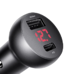 Picture of Mcdodo CC-6810 30W PD 3.0 Araç Şarj Cihazı USB-C + USB-A Çift Port Dijital Ekranlı Siyah