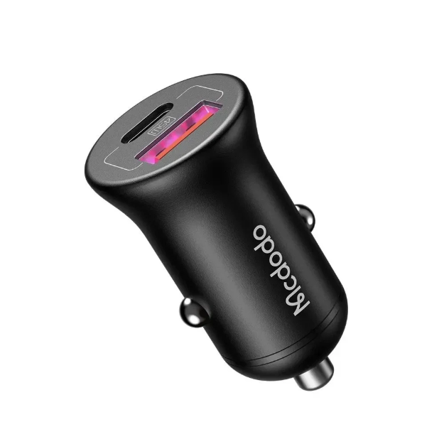Picture of Mcdodo CC-2680 45W PD Araç Şarj Cihazı USB-C + USB-A Çift Port Siyah