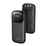 Picture of Mcdodo MC-8520 10000mAh 22.5W PD QC Hızlı Şarj Dahili Lightning & USB-C Kablolu Powerbank Siyah