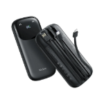 Picture of Mcdodo MC-8520 10000mAh 22.5W PD QC Hızlı Şarj Dahili Lightning & USB-C Kablolu Powerbank Siyah