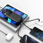 Picture of Mcdodo MC-8520 10000mAh 22.5W PD QC Hızlı Şarj Dahili Lightning & USB-C Kablolu Powerbank Siyah