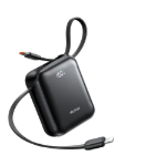 Picture of Mcdodo MC-8620 10000mAh 22.5W PD Hızlı Şarj Dahili USB-C & Lightning Kablolu Powerbank Siyah