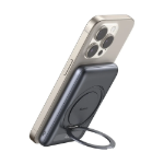 Picture of Mcdodo MC-8361 5000mAh 20W Manyetik Kablosuz Powerbank 360° Halka Standlı Metal Siyah
