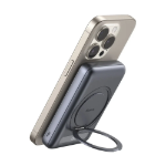 Picture of Mcdodo MC-8371 10000mAh 20W Manyetik Kablosuz Powerbank 360° Halka Standlı Metal Ultra İnce LED Ekranlı Siyah